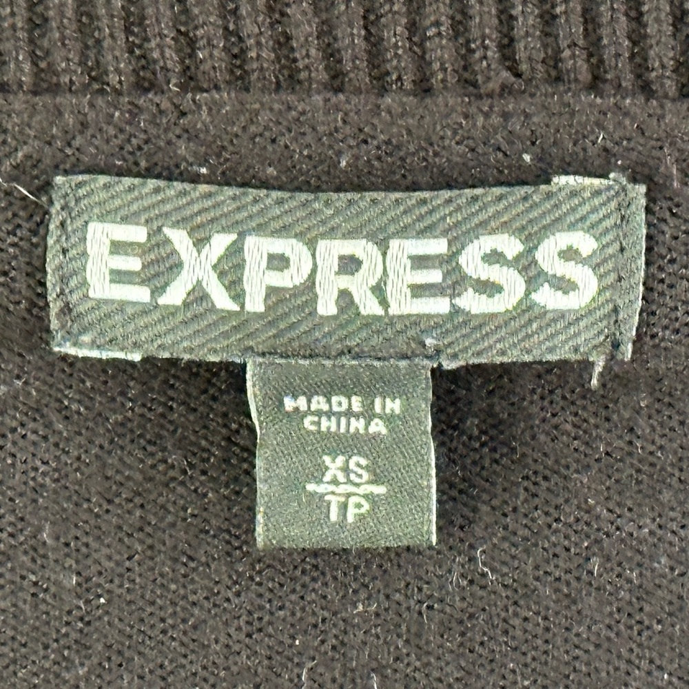 Express black button up sweater